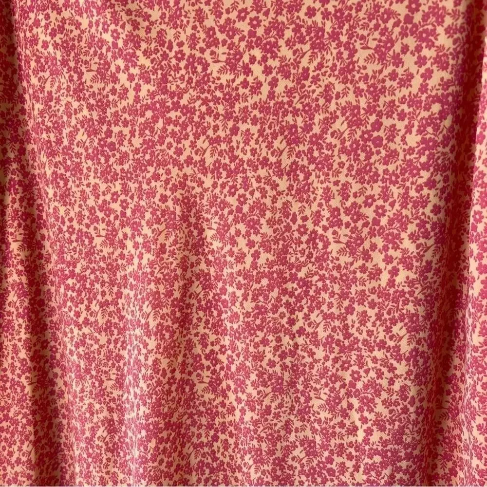 Wild Fable Floral Ruffle Hem Midi Skirt
